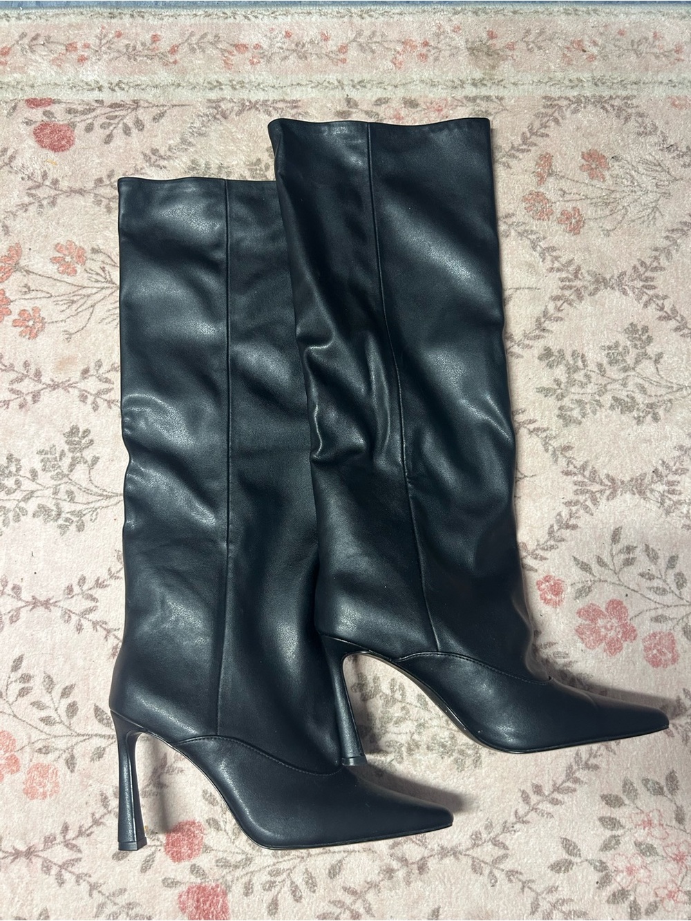 Call It Spring Black Over-the-Knee Stiletto Boots